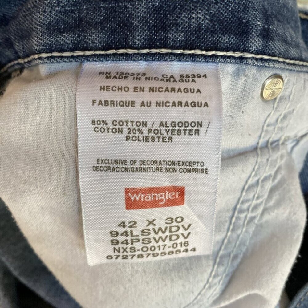 Wrangler Carpenter Jeans Mens 42x30 Blue Denim Utility Work Gorpcore Outdoors - Picture 5 of 8